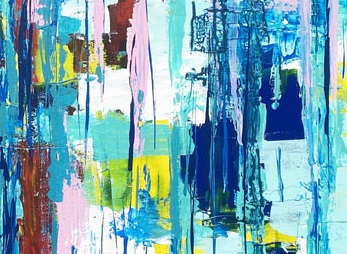 Galería, Pintura y Diseño. Cuadro acrílico, color, pintura, detalle. el objetivo de la imagen es mostrar el contraste entre luz y color.